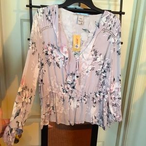 Ruffle Cropped Blouse